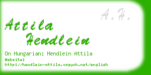 attila hendlein business card